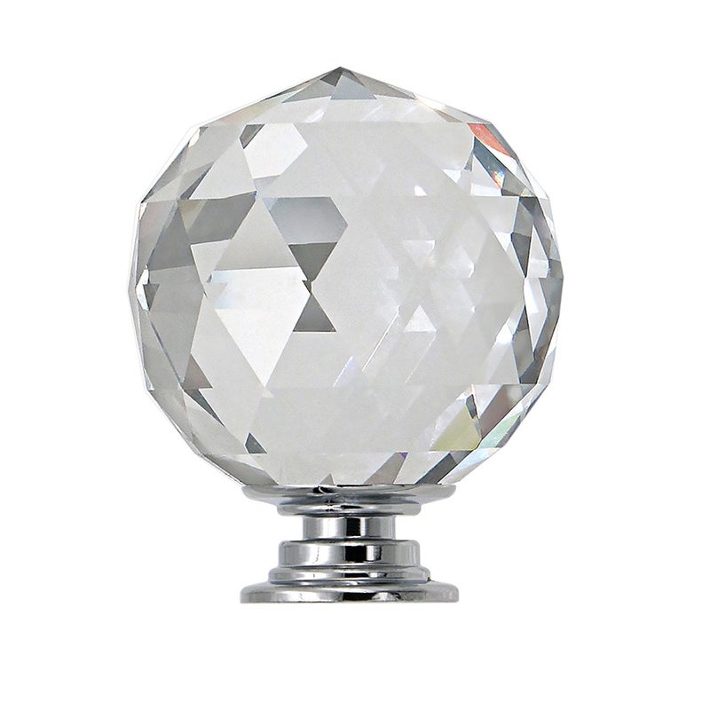 BTSKY 8 Pcs Round Diamond 40mmï¼ˆ1.6 inchesï¼‰ Clear Glass Crystal Cabinet Knobs-Cupboard Door Knobs/Crystal Drawer Pull Handles/Glass Dresser Knobs with 3 Kinds of Screws - Image 3